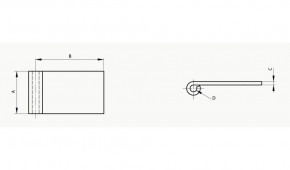Modulo-Fitschenflügel A=50, B=50, C=4 mm; Stahl unbehandelt